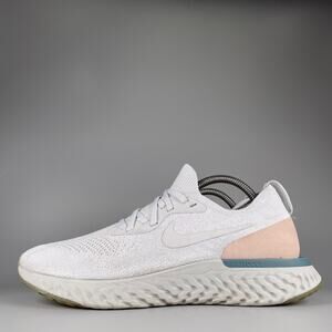 Women's 11 Men's 9.5 Nike Epic React Flyknit Platinum Beige Running Sneakers GUC